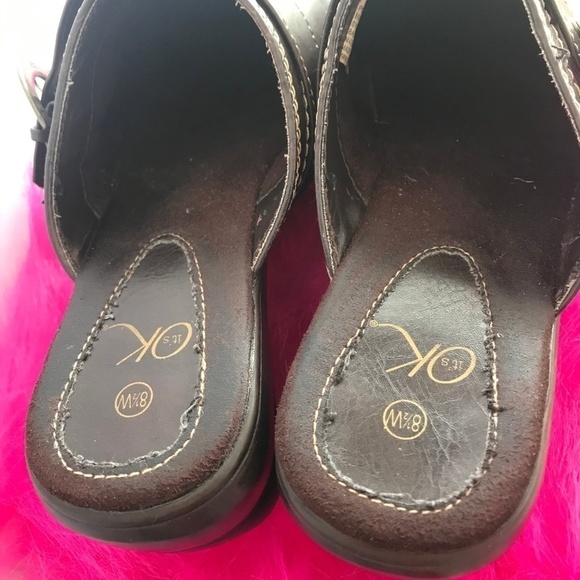 It's Ok Brown Mules Clogs Size 8.5 - Picture 4 of 8